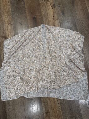 Light Brown Leopard Print Women's Kimono Top one size plus